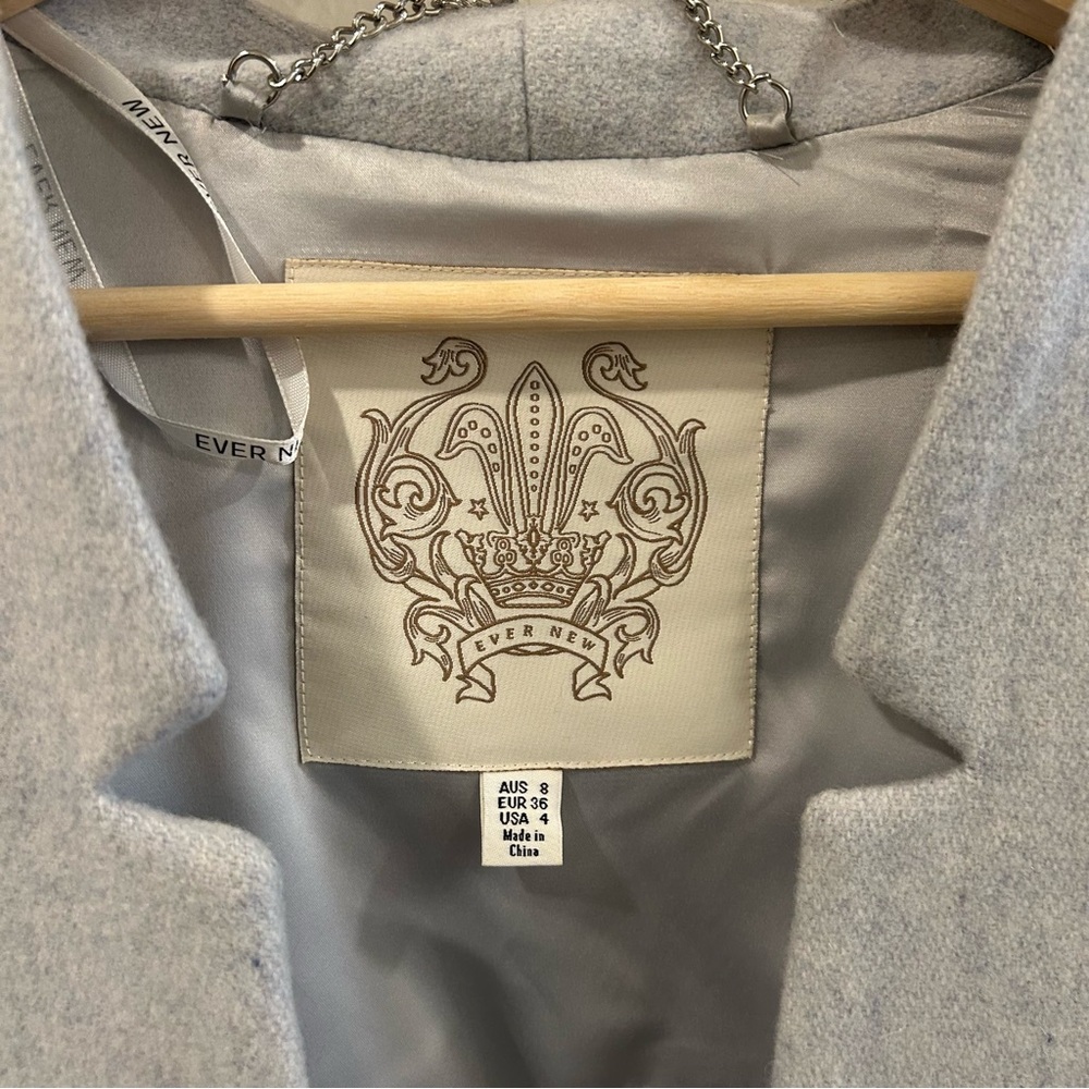 Ever New Light Gray Women's Cape Coat - Picture 2 of 3